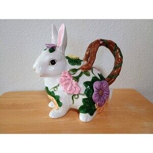 Fitz and Floyd Easter Rabbit Teapot - Unsigned